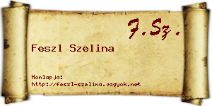 Feszl Szelina névjegykártya